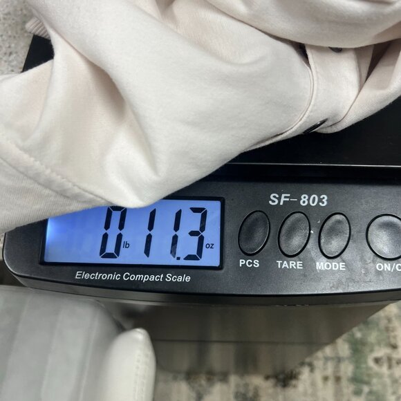 Women’s White Snap Button Mock Neck Pullover Sweatshirt Size L 60% Cotton Blend - Picture 8 of 8